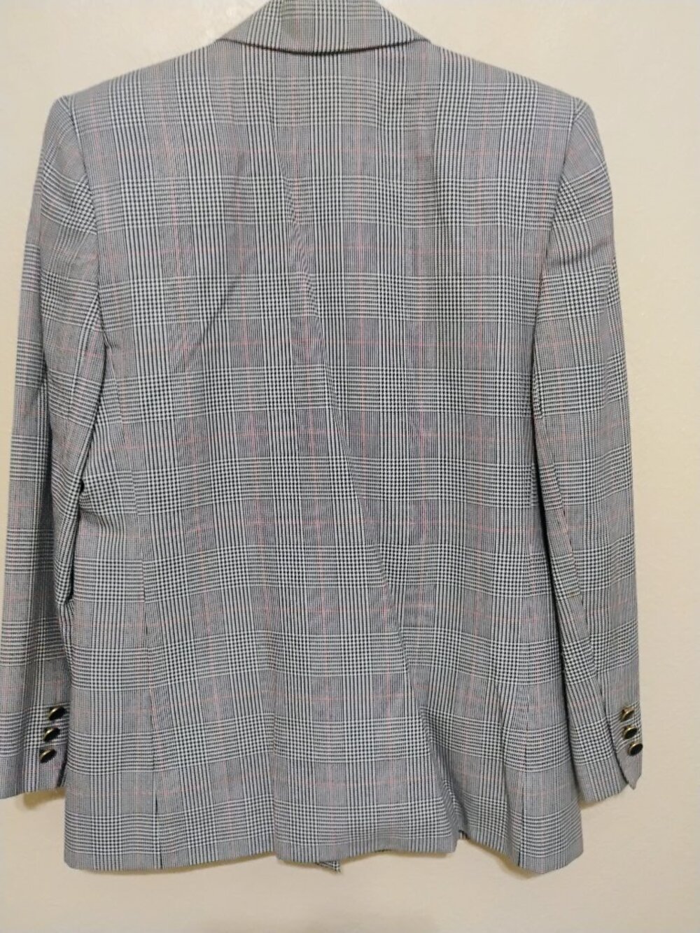 Worthington Size 10 Gray Plaid Skirt Suit Set Blazer Jacket - Picture 5 of 9